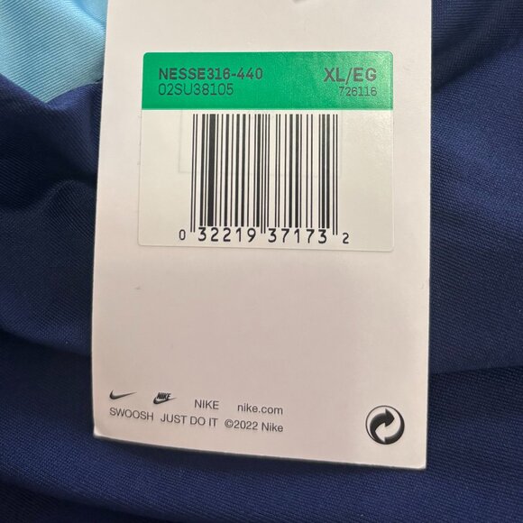 NWT Nike Women's Navy Striped Racerback Layered Tankini Swimsuit Top, Size XL - Picture 5 of 13